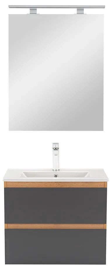 Mobilier complet de baie Vario Forte 60 stejar-antracit
