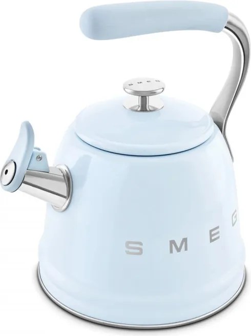 Ceainic cu fluier Smeg CKLW2001PB, 2,3 l, Inducție, Mâner care nu se încălzește, Oțel, Albastru pastel