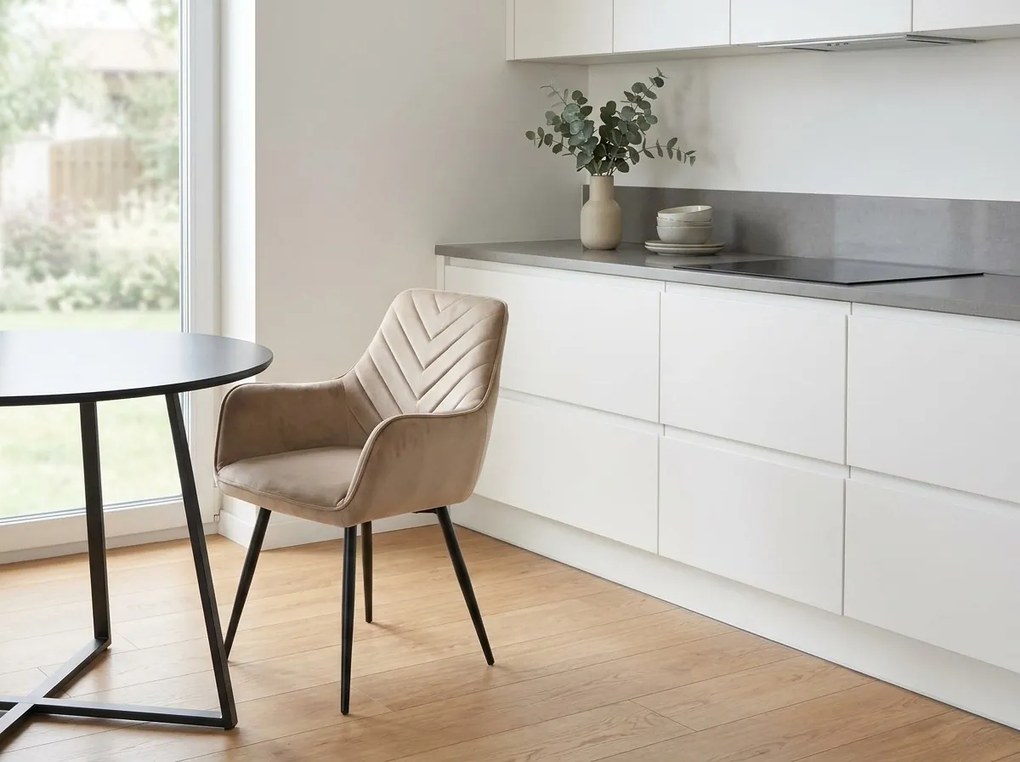 Scaun de dining tapiTat FIGO, bej/negru