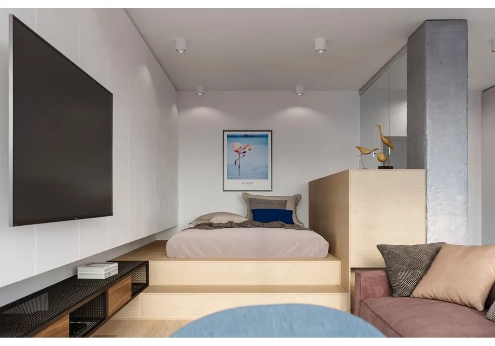 Plafonieră Sollux Luigi, alb