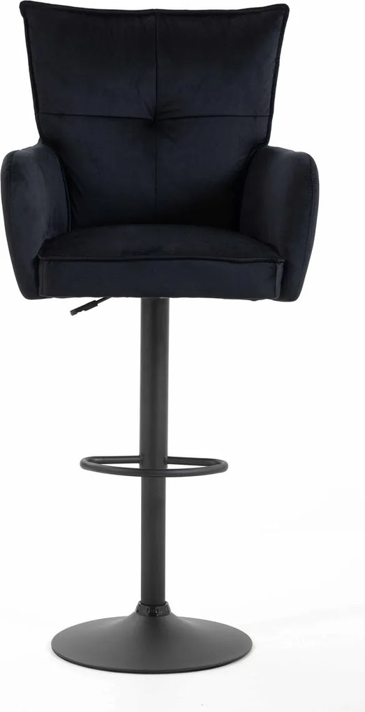 HR250W Scaun Catifea Neagră Bază Neagră