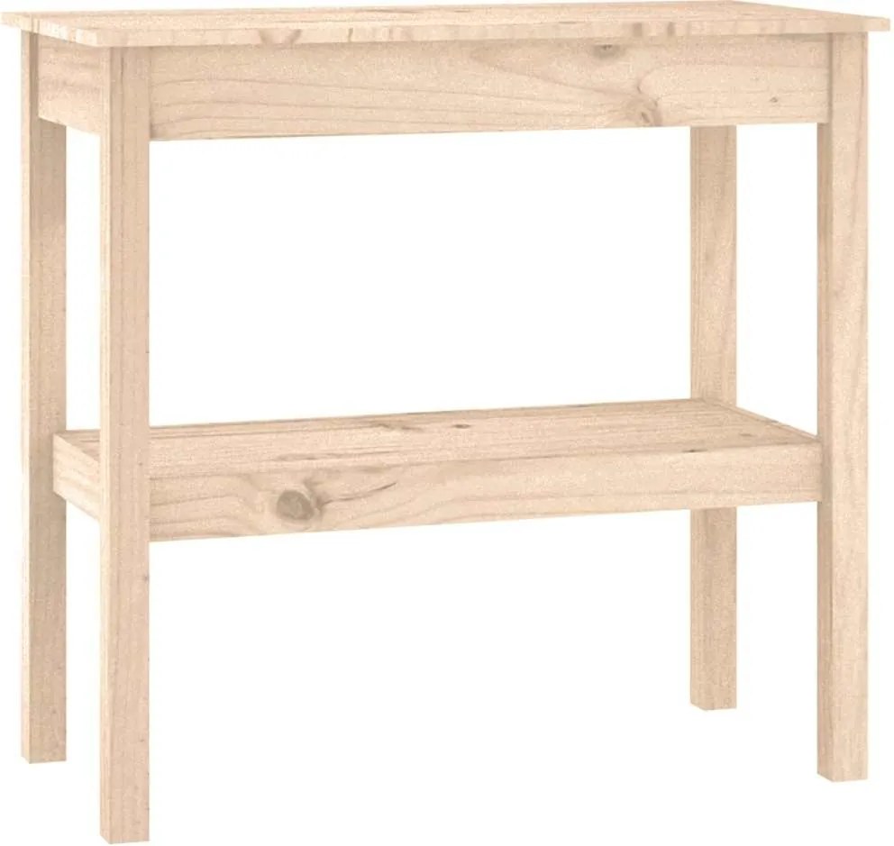vidaXL Masă consolă, 80x40x75 cm, lemn masiv de pin