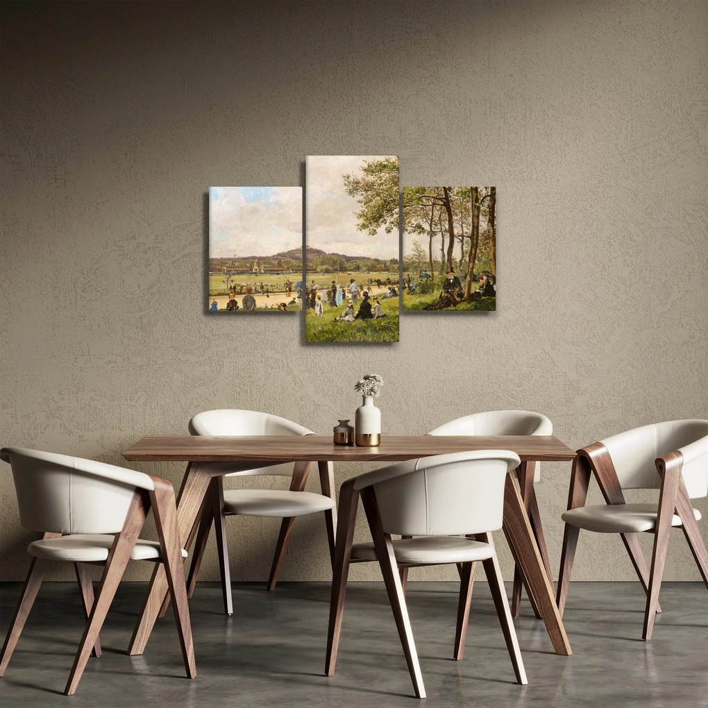 Tablou - French 19th Century, Race Course at Longchamps, reproducere (90x60 cm)