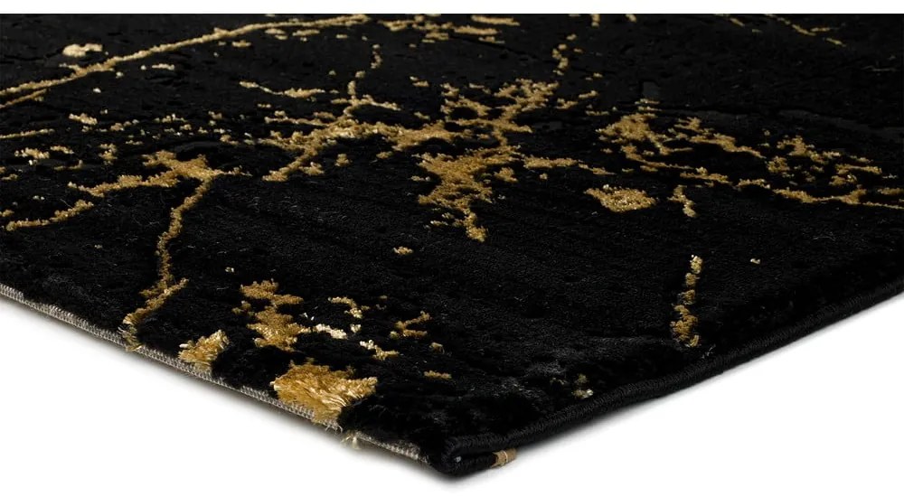 Covor Universal Gold Marble, 80 x 150 cm, negru