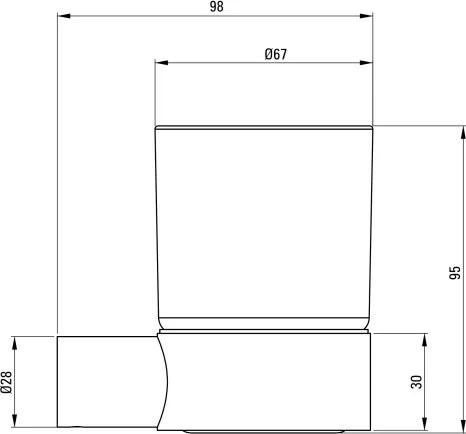 Round Pahar, montare pe perete Finisaj: Auriu periat ADR_R911