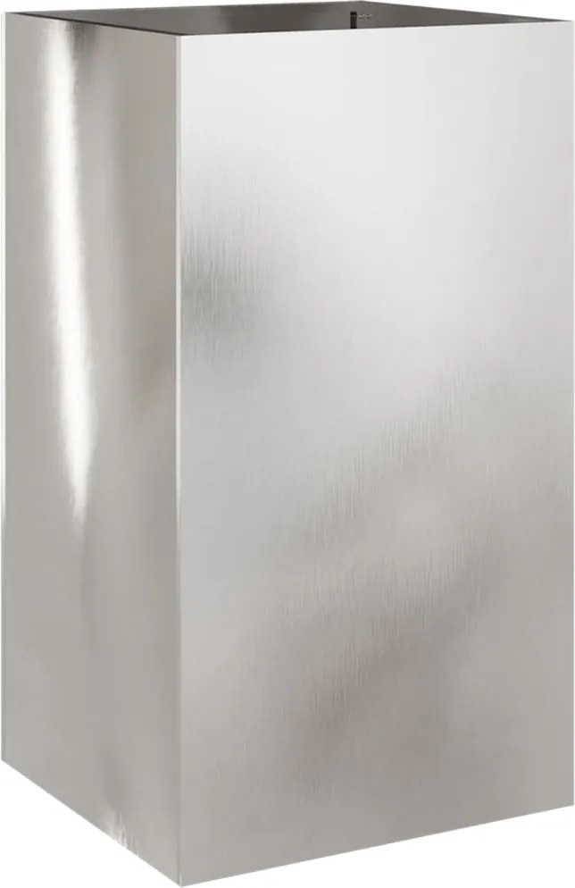 vidaXL Jardinieră, argintiu, 42x38x75 cm, oțel inoxidabil