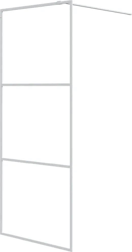 vidaXL Paravan de duș walk-in, alb, 80x195 cm, sticlă ESG transparentă