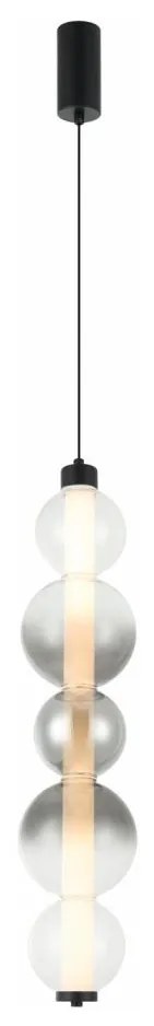 Lustră LED suspendată pe cablu LUMMI LED/19W/230V negru/fumuriu