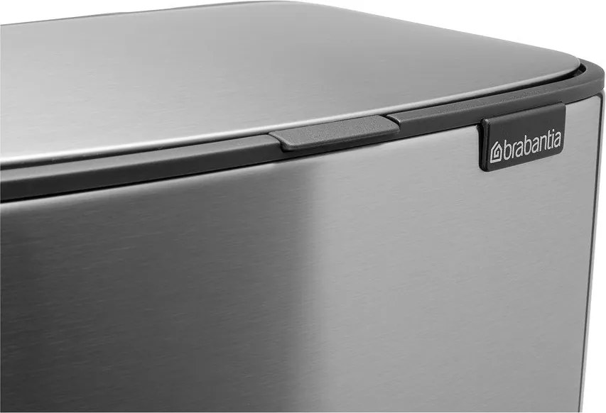 Coș de gunoi argintiu mat cu pedală din oțel 12 l Bo – Brabantia