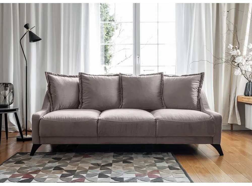 Canapea din catifea Miuform Royal Rose, bej