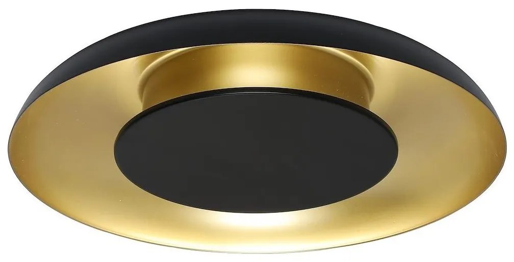 Plafonieră LED PIATTINO LED/30W/230V 3000/4000/6000K Ø 40 cm negru/auriu