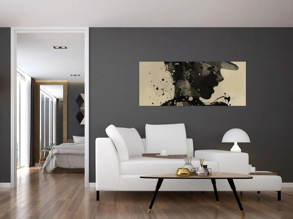 Tablou - Femeie de jazz (120x50 cm)