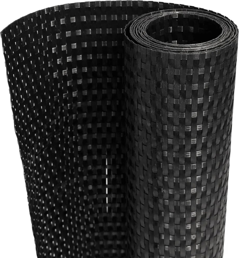 vidaXL Paravan pentru balcon, negru, 1000x90 cm, poliratan