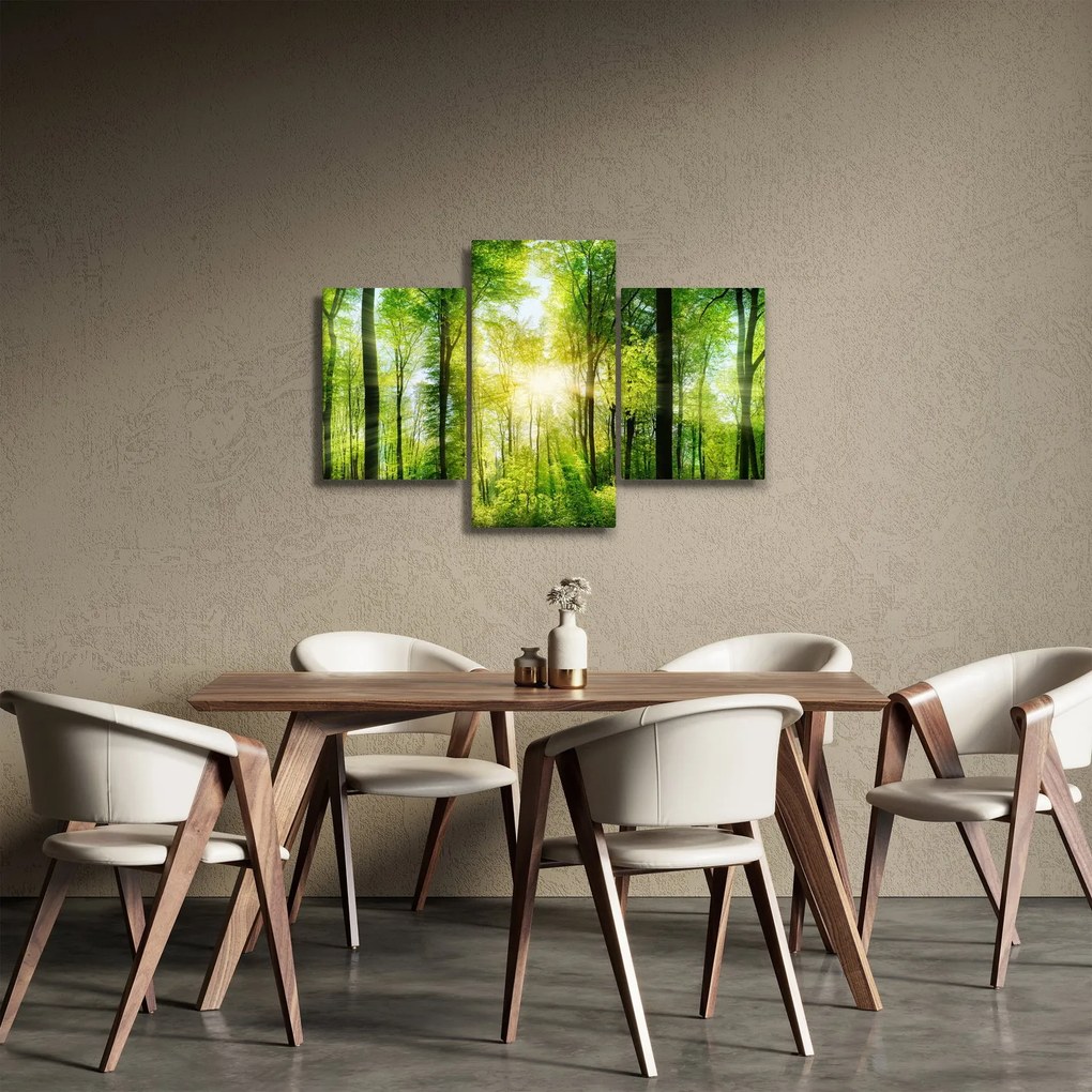 Tablou - Răsărit în pădure (90x60 cm)