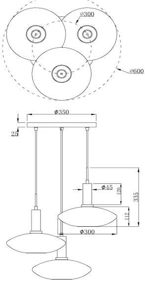 Lustră pe cablu Lucide 25413/13/02 SINGALA 3xE27/60W/230V
