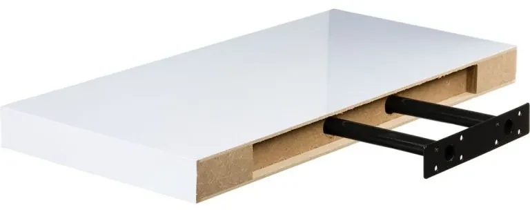 Raft de perete stilist Volato, 50 cm, alb lucios