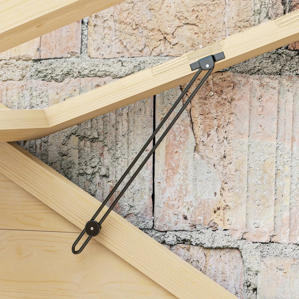 Outsunny Seră, cu Raft, Fereastră Acoperiș, Ușă Închidere, Acrip, Cadru din Lemn, 100 x 56, 5 x 178 cm | Aosom Romania