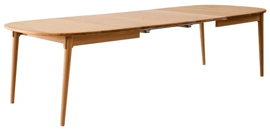 Masă de dining extensibilă din lemn de stejar cu blat suplimentar 106x184 cm Miro – Hammel Furniture