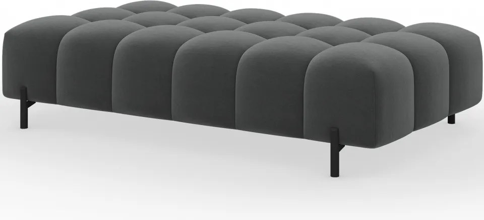 Taburet Tapitat cu Picioare Ferivo, 140x70x40 cm, dark gri plush – Sola 06