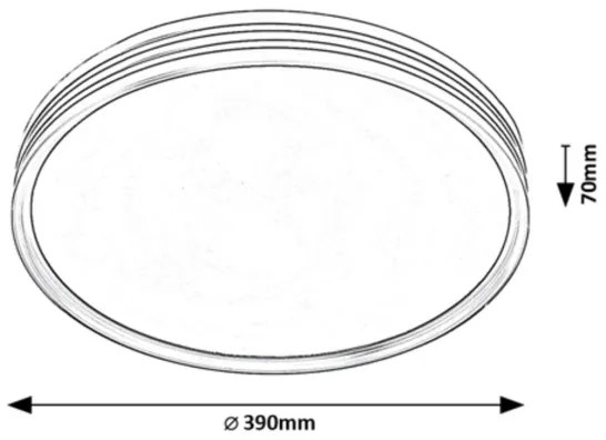 Rabalux 71118 - Plafonieră LED EPORA, 25 W, 230 V, 3000 K