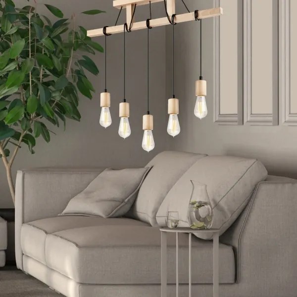 Candelabru pe cablu LEON 5xE27/60W/230V