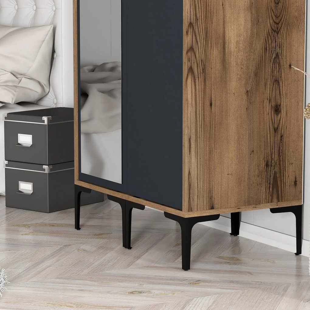 Dulap de haine Kiara RS (antracit + Nuc). 1088541