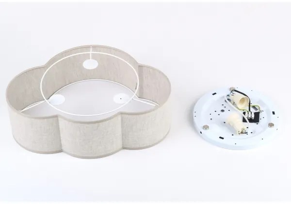 Brilagi - Plafonieră pentru copii NIMBUS MINI LINEN, 2xE27/15W/230V, 31x43, bej