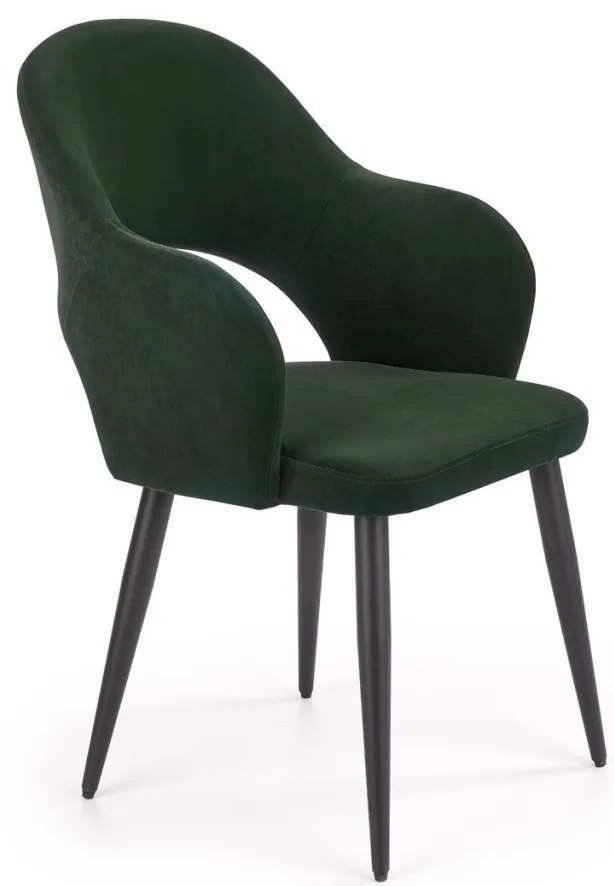 Set 3 scaune K364 velvet verde BF25