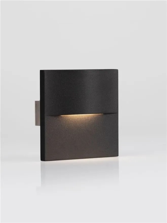 Spot aplicat perete exterior LED 3000K IP65 FLAC negru