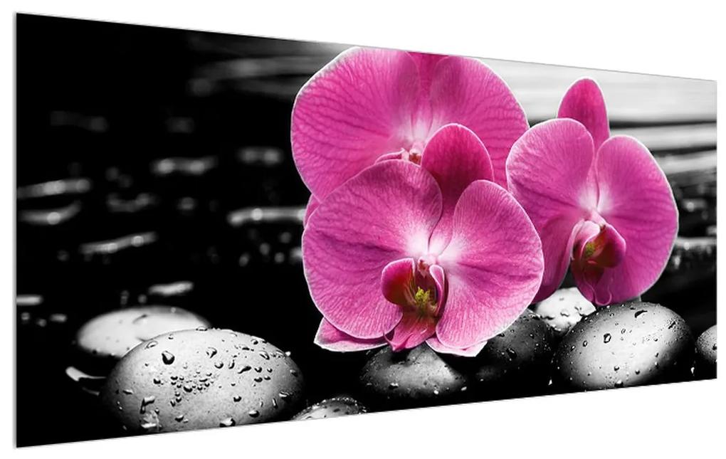 Tablou cu flori de orhidee (120x50 cm), în 40 de alte dimensiuni noi