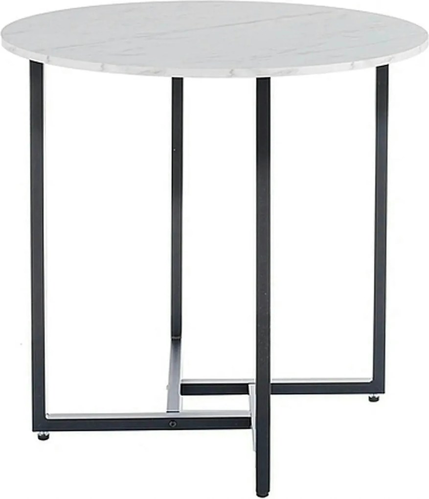 Masa ALTO II, alb/negru, PAL laminat/metal, 80x80x76 cm