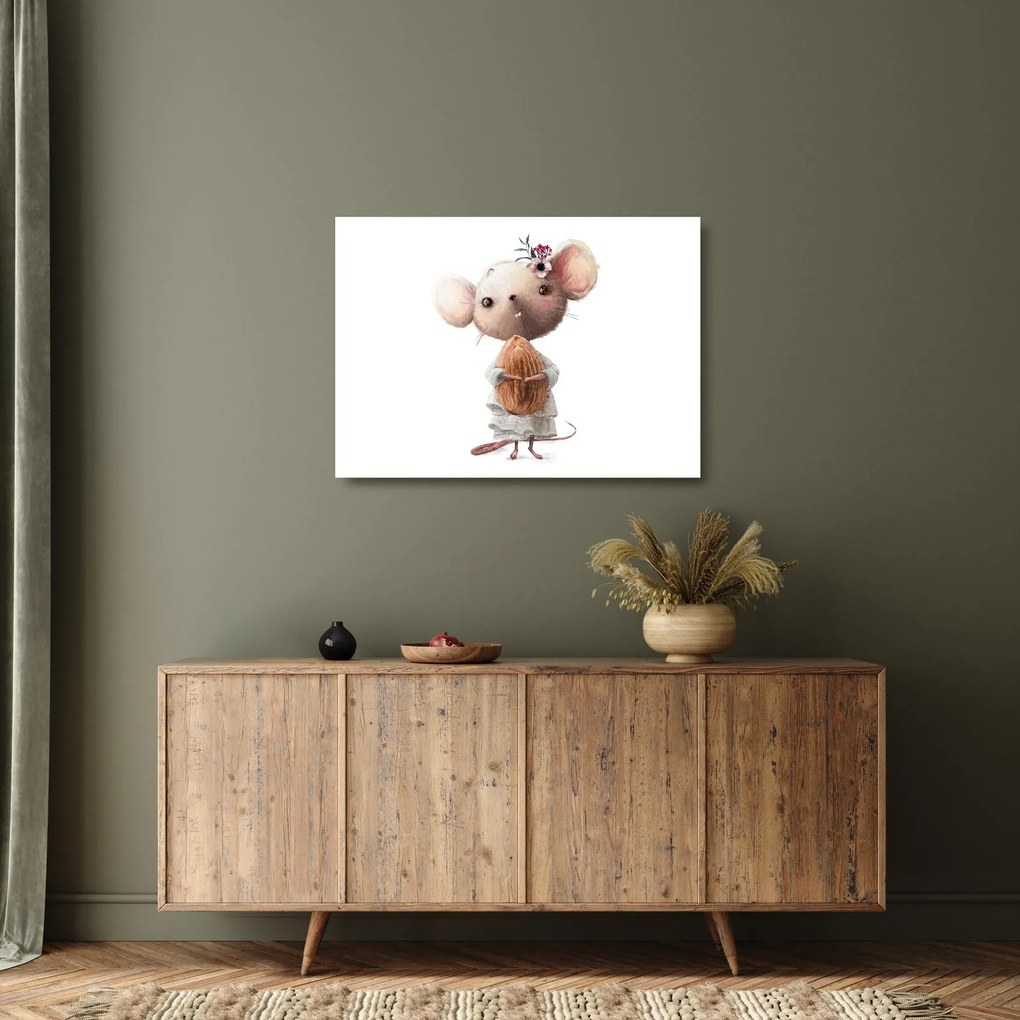 Tablou pe sticlă - Animăluț în acuarelă N⁰2 (70x50 cm)