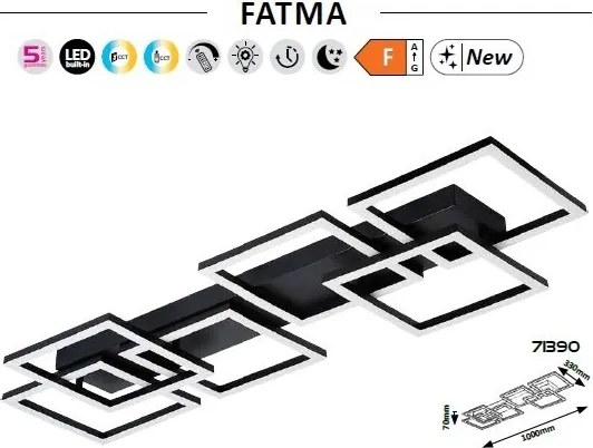 Plafoniera LED cu telecomanda Fatma