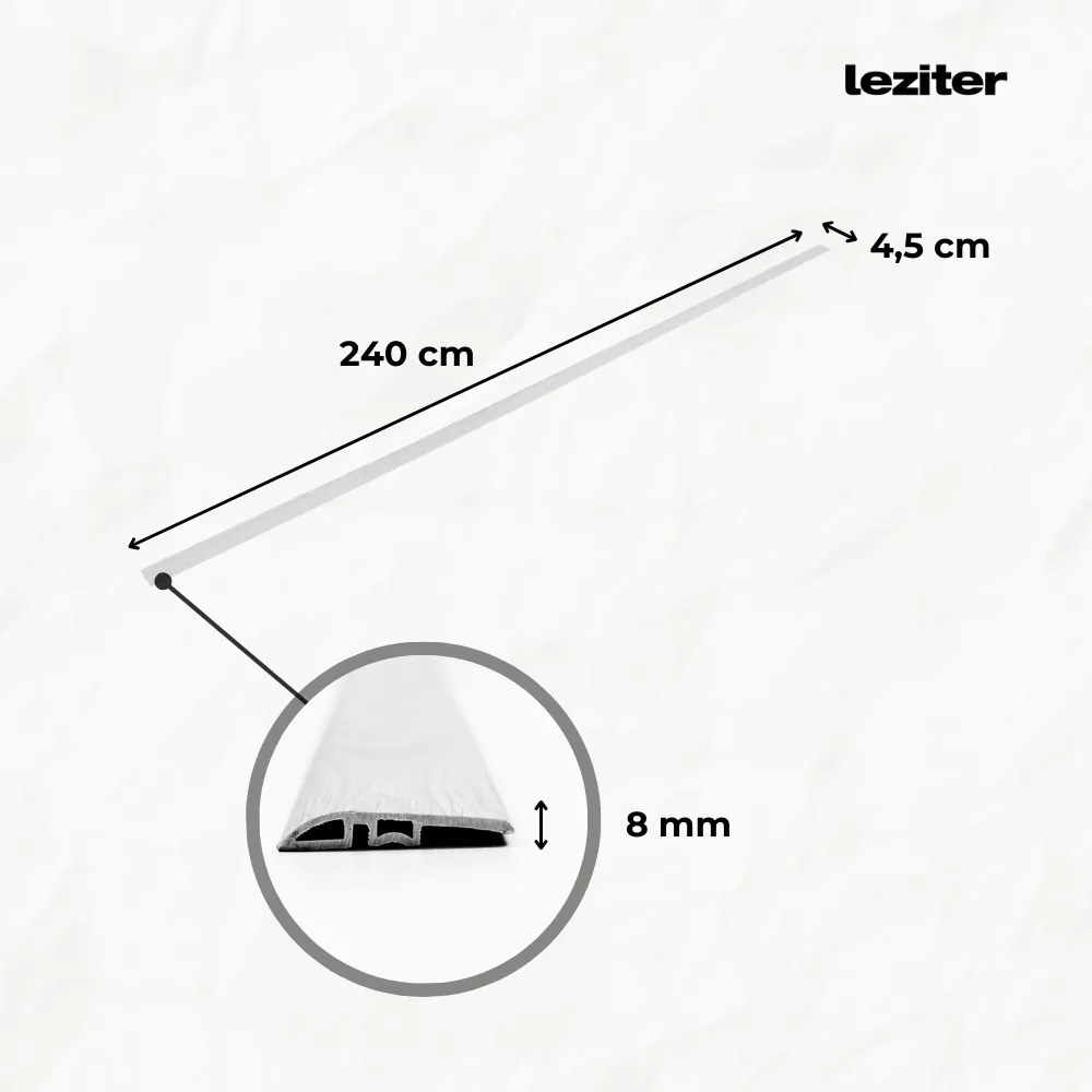 Bandă de nivelare a podelei din vinil SPC, stejar Tanami, 2400x45x8 mm