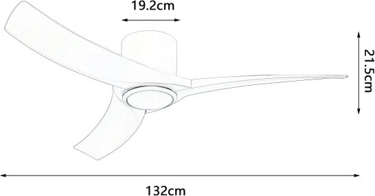 ZEVENTI - Ventilator de tavan LED ORBITO LED/24W/230V Wi-Fi Tuya negru + telecomandă