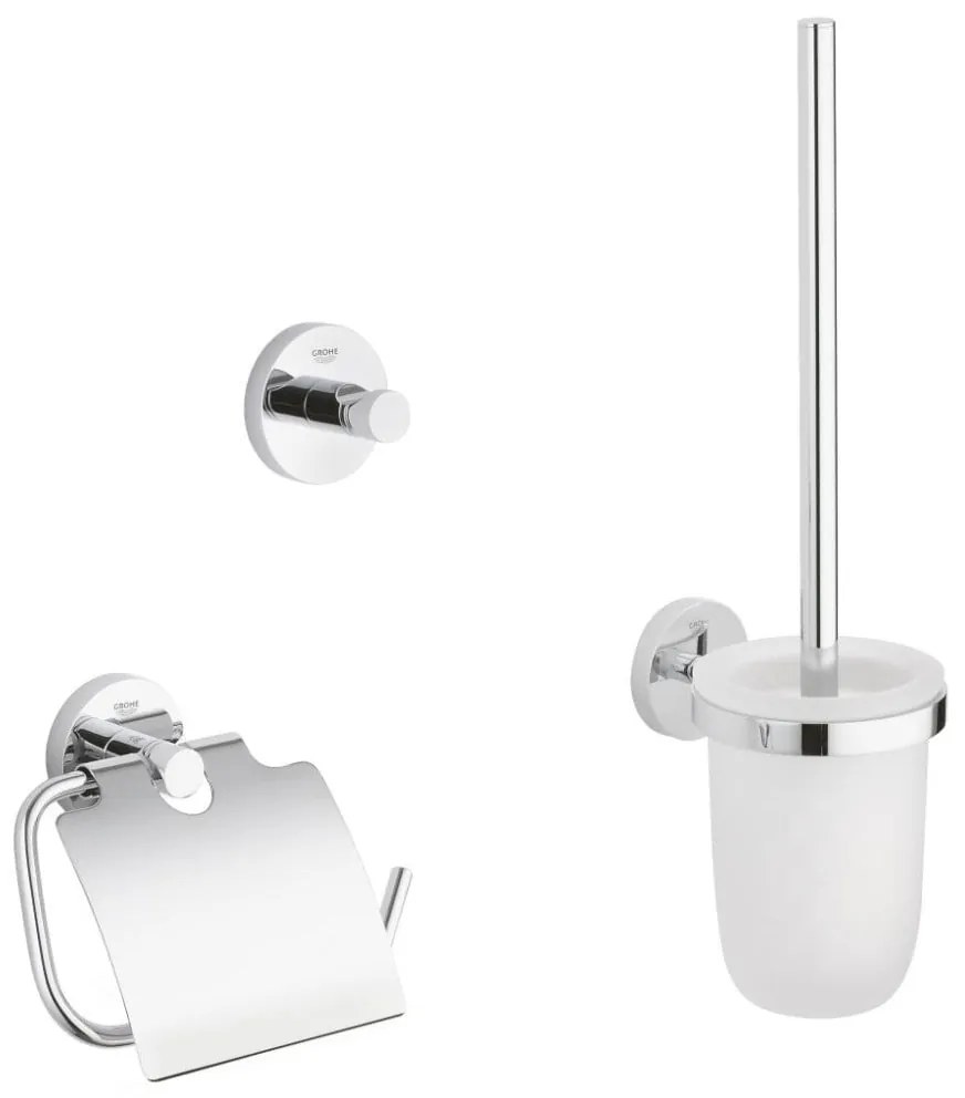 Grohe Essentials set de accesorii 3 în 1 StarLight Chrome 40407001