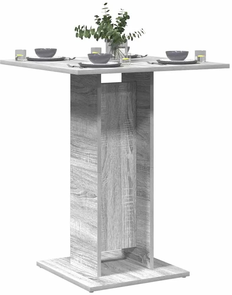 vidaXL Măsuță de bistro, sonoma gri, 60x60x75 cm, lemn prelucrat