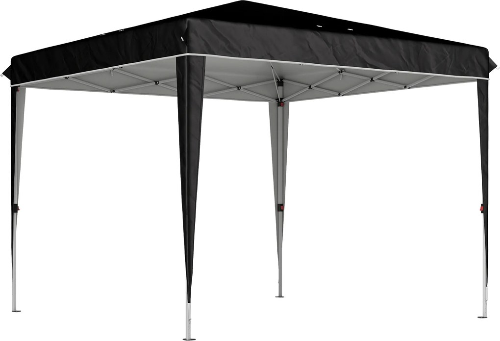 Outsunny Pavilion Pliabil cu Înălțime Reglabilă și Geantă de Transport, 300x300x273 cm, Negru | Aosom Romania