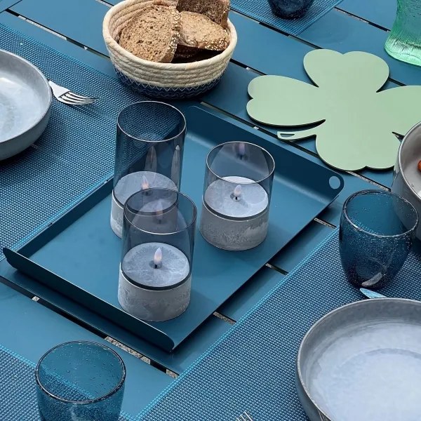 Brilliant - Set de 3 lumânări LED BOUGIE LED/2xAA IP44 gri/fumuriu