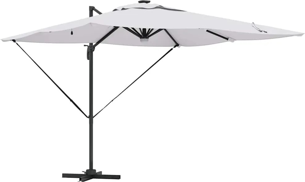 vidaXL Parasol Roma Bej 286 x 284 x 270 cm Aluminiu și poliester