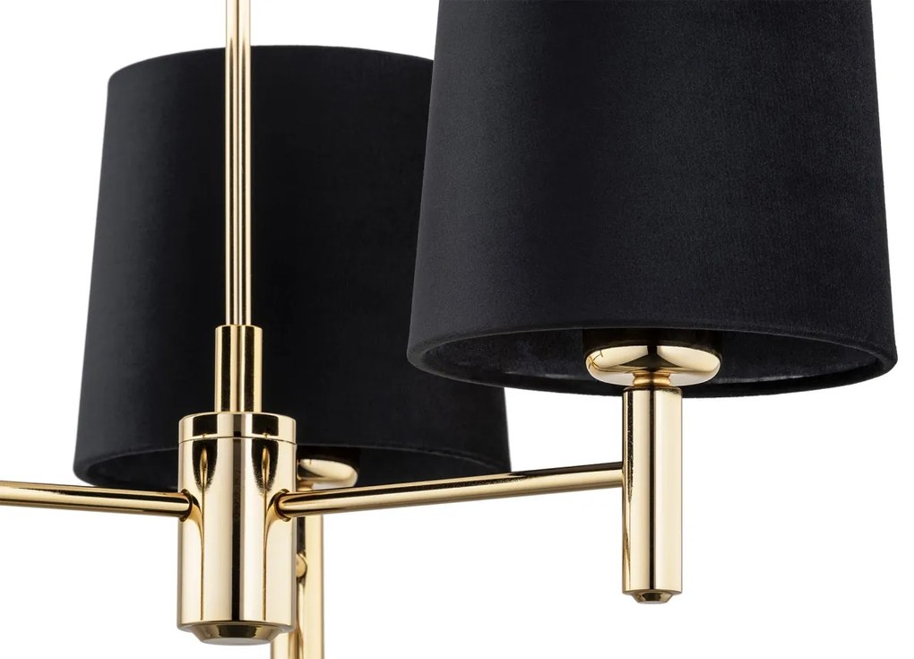 Candelabru modern design elegant PONTE 3L negru