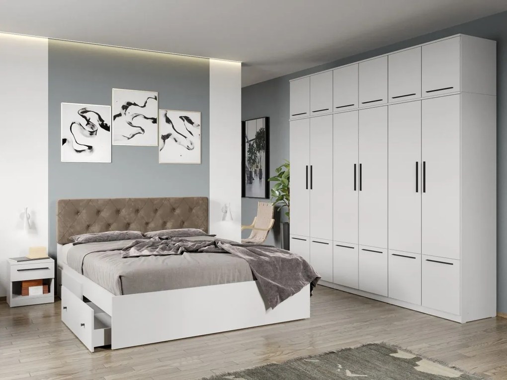 Set mobila dormitor 4 pise Alb Levi C30
