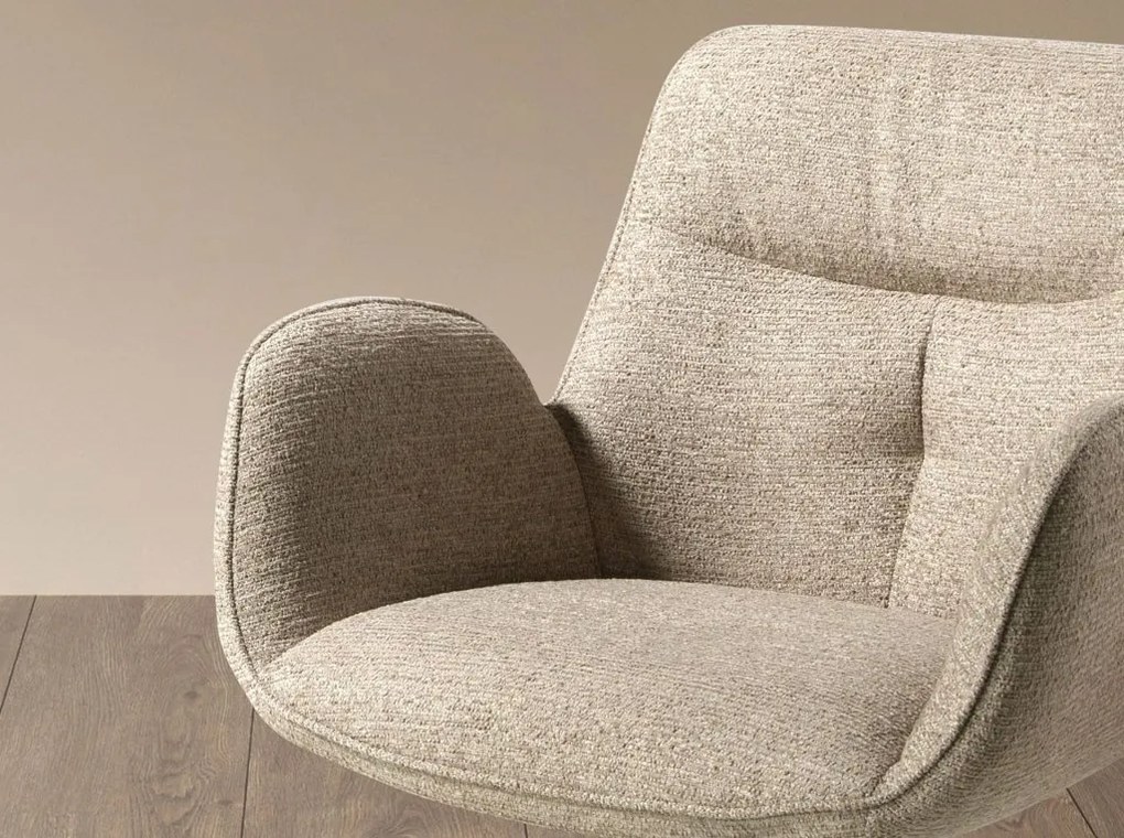 Scaun modern pivotant Beige fabric