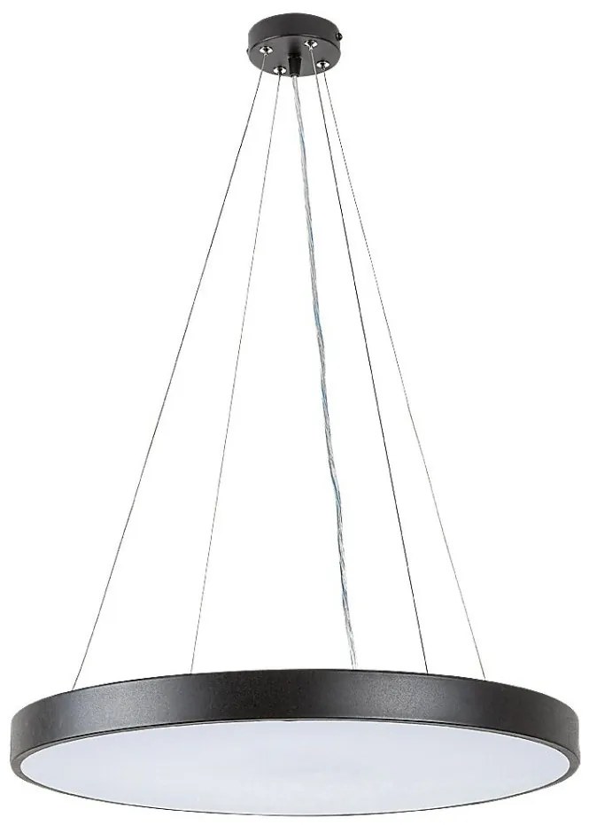 Lustra suspendata LED CCT si telecomanda Tesia 60cm, negru