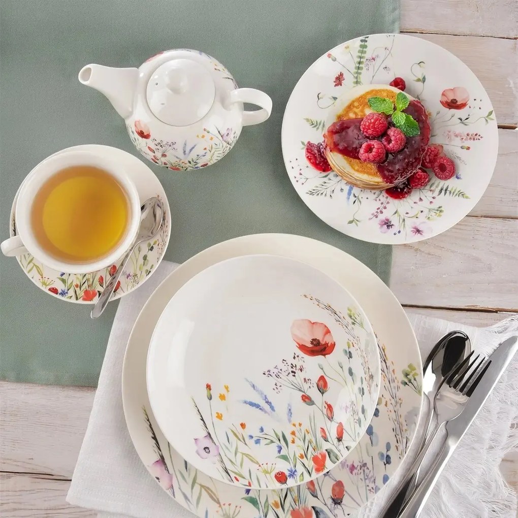 Orion Set de farfurii adânci din porțelan Mák 20,5cm, 6 buc.