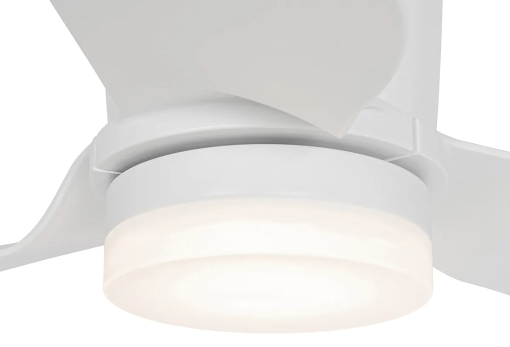 Ventilator de tavan alb 123cm incl. LED Dimmable cu telecomandă - Patty