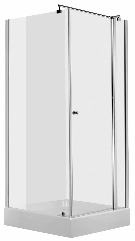 Cabina de dus patrata Deante Cubic cu usa pivotanta 90x90cm finisaj crom