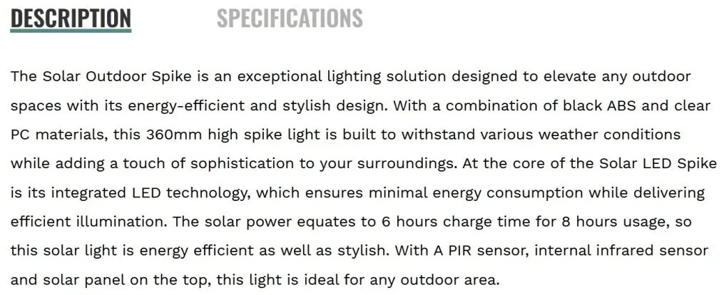 Tarus LED Solar de exterior cu senzor de miscare IP44 Solar