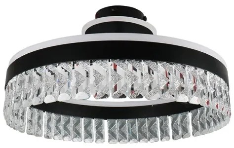 Lustră LED dimabilă aplicată LED/75W/230V 3000-6500K negru + telecomandă