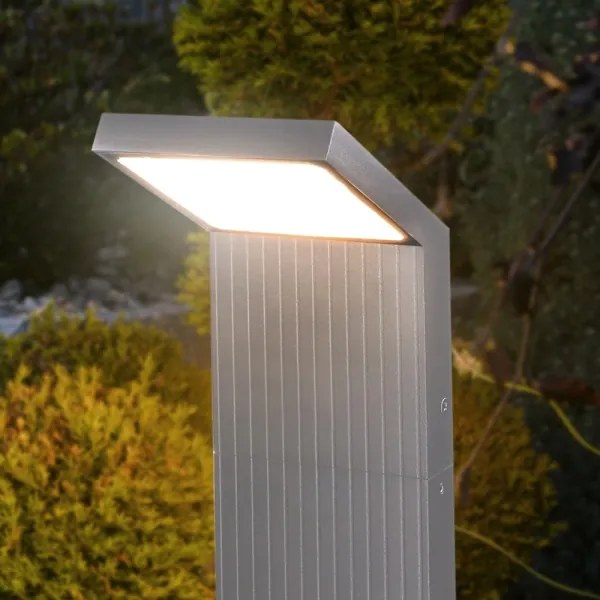 Brilagi - Lampă de exterior LED RIANO, 8 W, 230 V, argintie, IP65, 80 cm